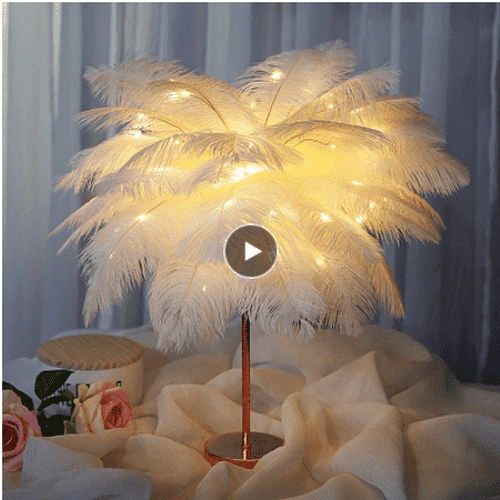 Feather Table Lamp Desk Lamp