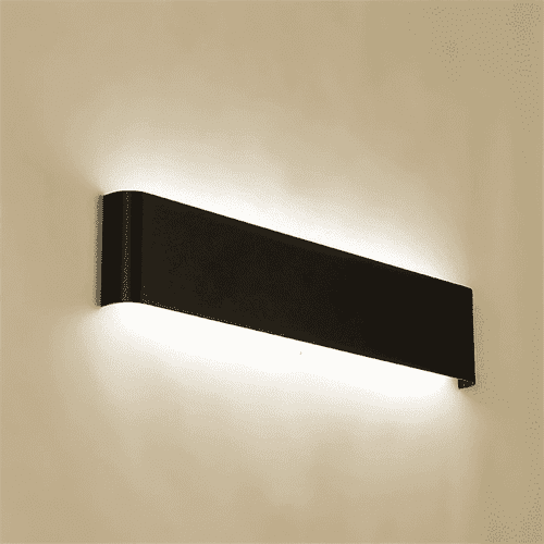 Minimalist Wall Lamp In Black or Silver