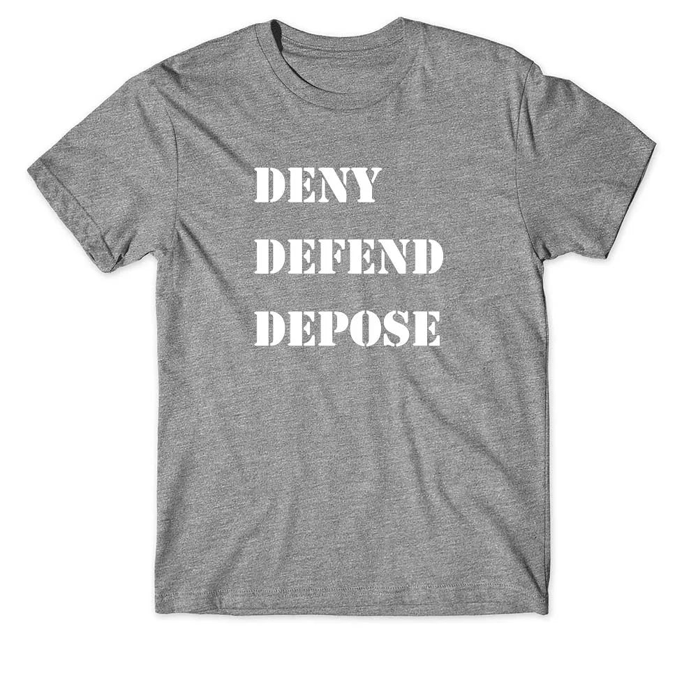 100% Cotton Unisex T Shirt United Healthcare UnitedHealthcare Ceo Deny Defend Depose Gift Tee