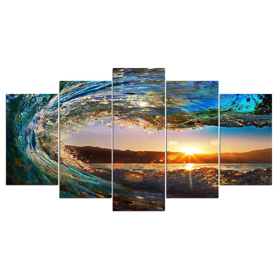 Canvas print Seascape Sunset