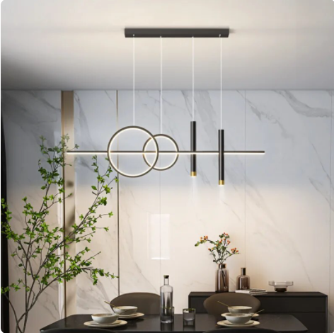 modern minimalist chandelier kitchen dining room