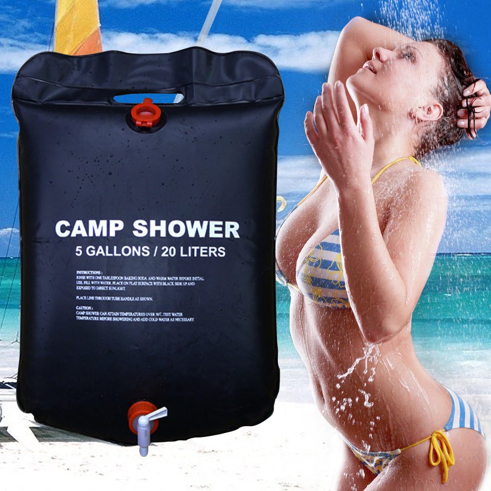 20L / 5 Gallon Solar Heated Camping Shower
