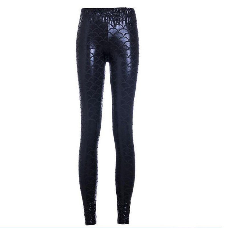 Super Sexy Mermaid Fish Scale Printed Leggings Stretch Tights