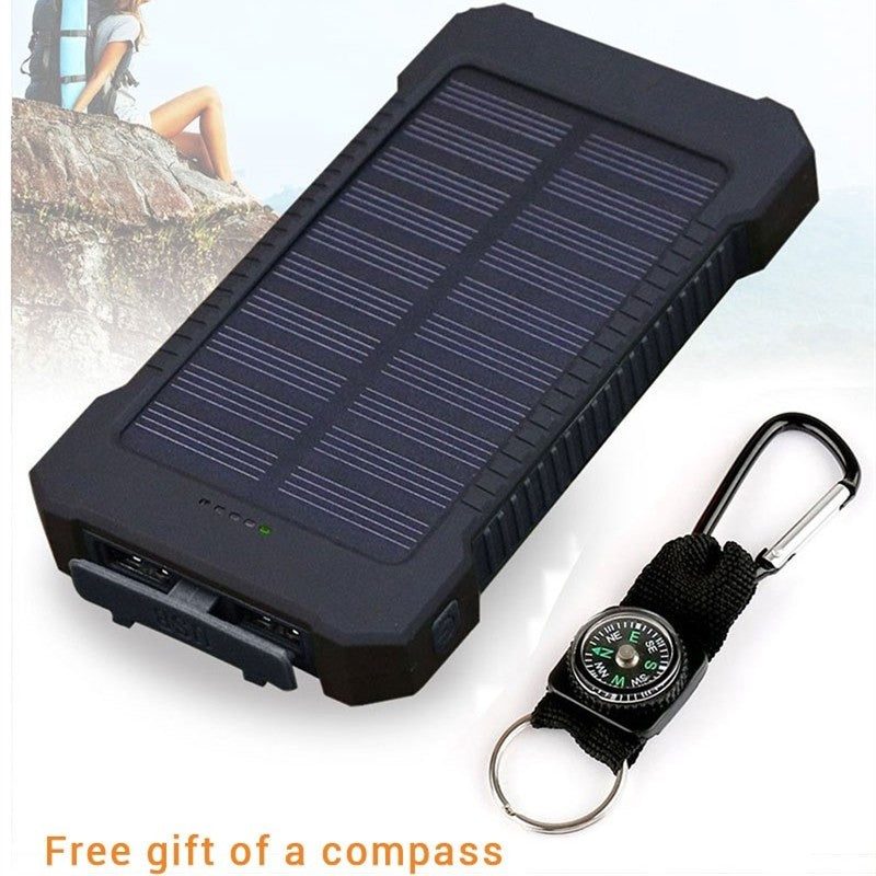 Tragbares Solar -Telefon -Ladegerät und Power Bank in 1 mit Dual USB 20.000mah