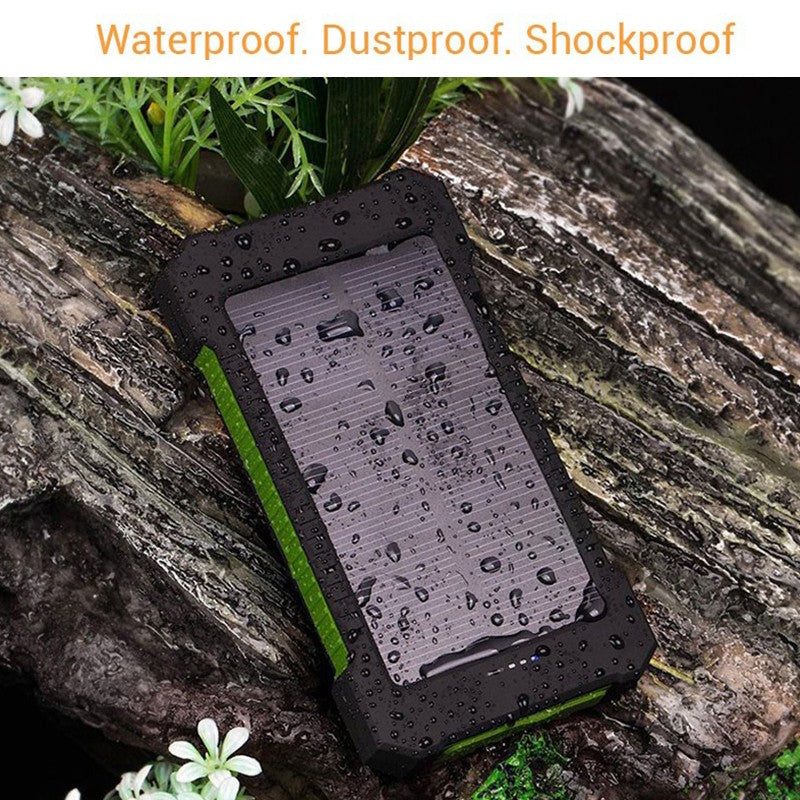 Portable Solar Phone Charger And Power Bank In 1 With Dual USB 20,000mAh