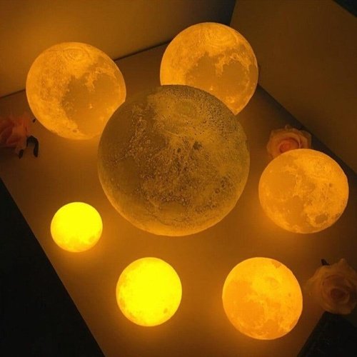 3D LED  Moon Night Light With Touch Sensor