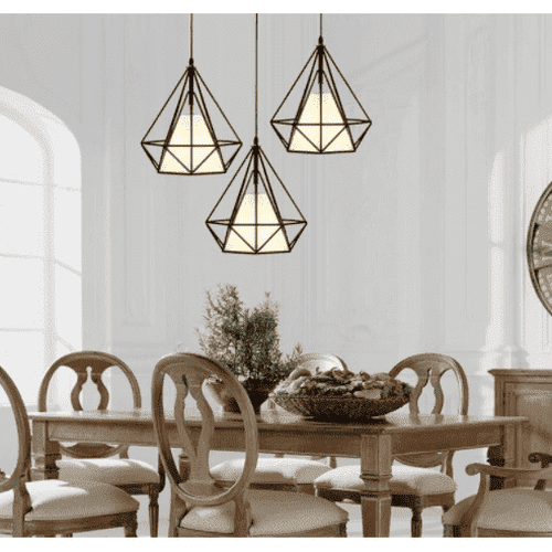 Nordic chandelier with 3 lights