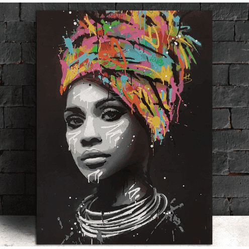 African Woman Contemporary HD Canvas Print