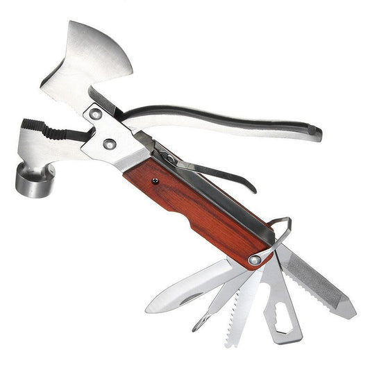 Camping Outdoor Multi Tool Hammer Axe Kit à outils de tournevis à bouteille de couteau