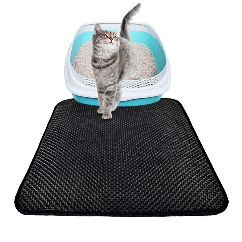 Double Layered Cat Litter Mat with Waterproof Bottom