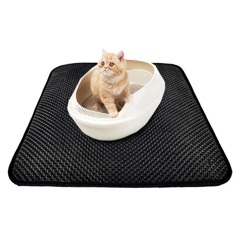 Double Layered Cat Litter Mat with Waterproof Bottom