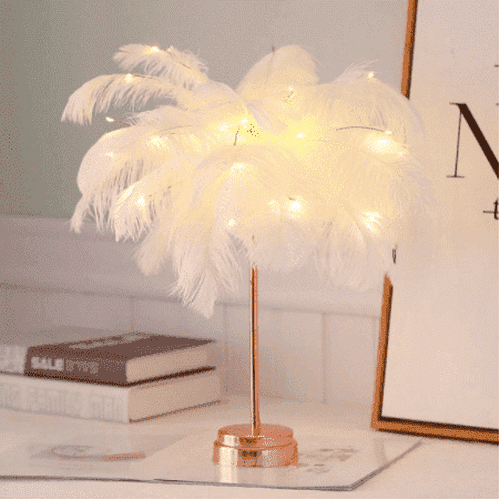 Lámpara de escritorio de la lámpara de mesa de plumas