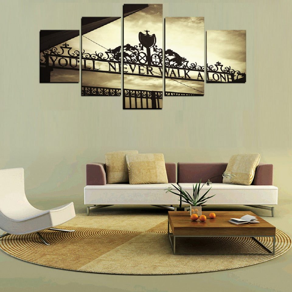 You Will Never Walk Alone 5 Panel Canvas HD Print