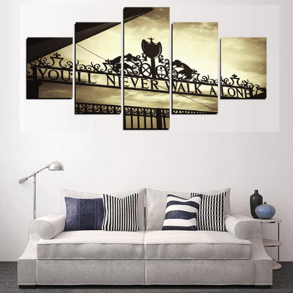 You Will Never Walk Alone 5 Panel Canvas HD Print