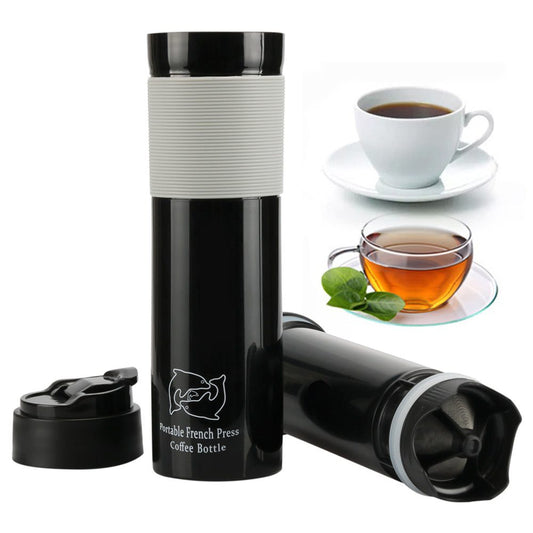 Portable And Lightweight French Coffee Press Bottle With Double Insulated Wall 350ml