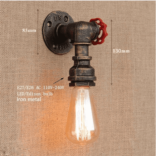 Loft Industrial Retro Pipe Wall Lamps