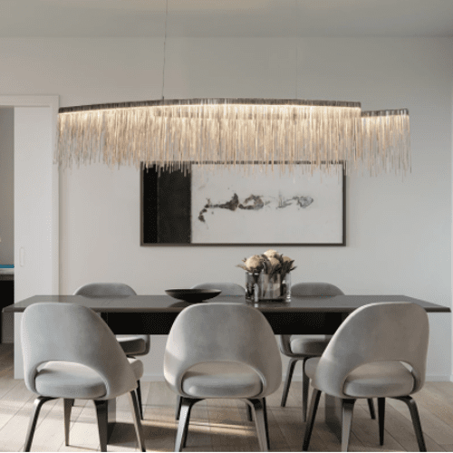 modern contemporary tassel chandelier