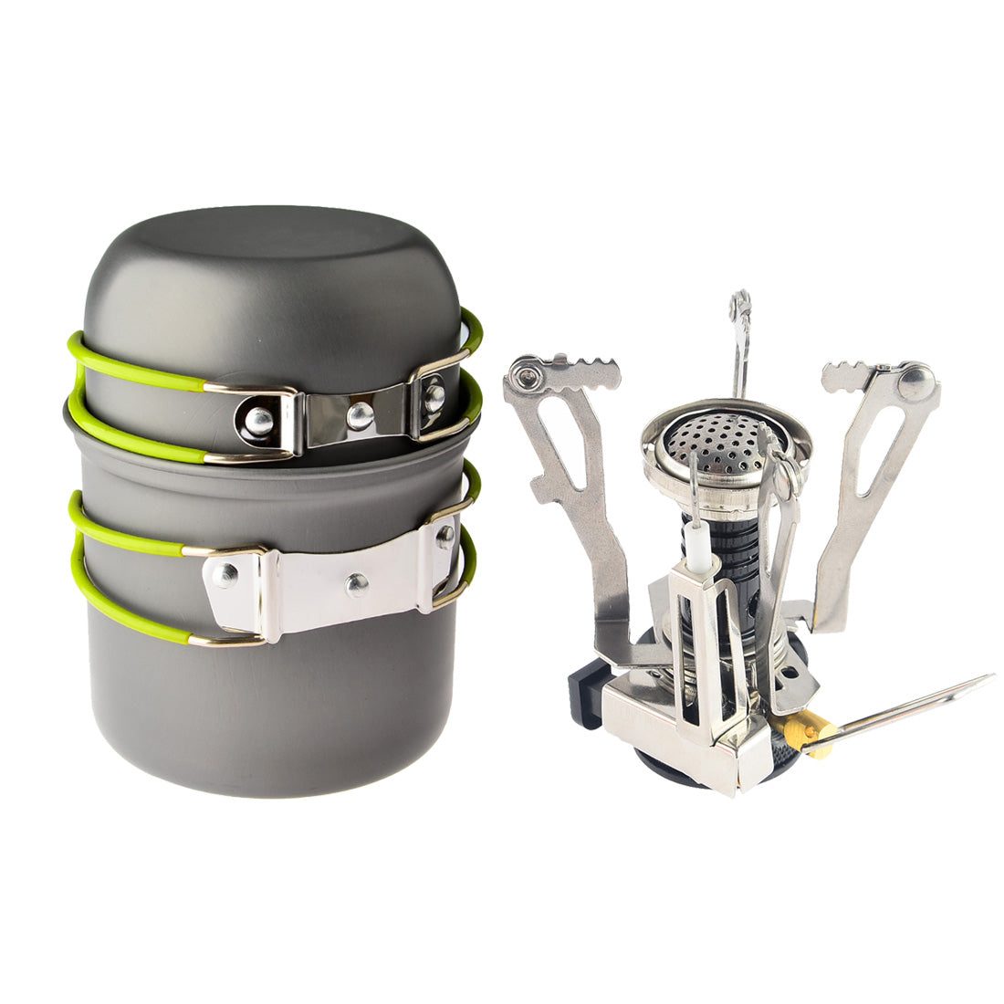 Lightweight Cooking Set With Stove Ideal For Outdoor Camping Hiking Backpacking