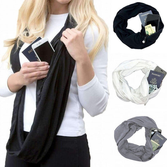 Scarf With Hidden Pocket