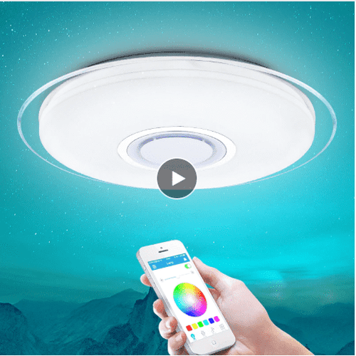 Smart Remote Controlled Ceiling Light with Bluetooth Speaker