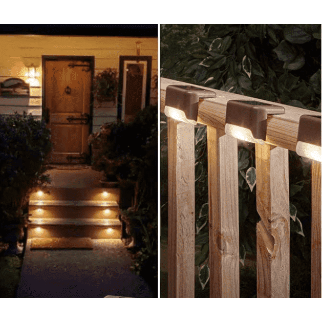 Solar Garden Lights For Patio Stairs Steps Decking Railings