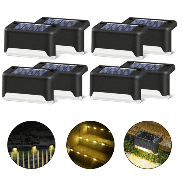 Solar Garden Lights For Patio Stairs Steps Decking Railings