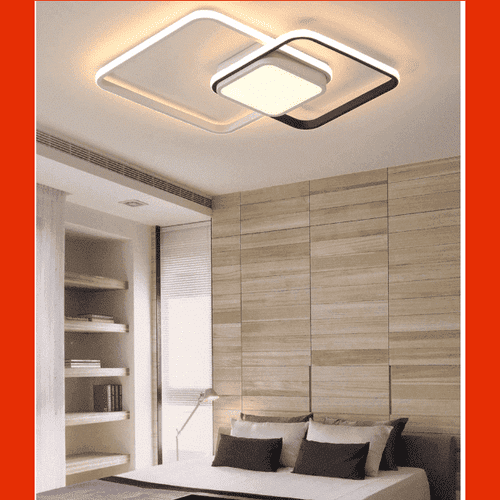 Modern Double Square Ceiling Light