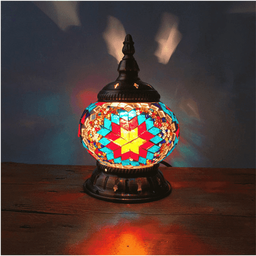 Handgefertigte Glasmosaik -Lampe