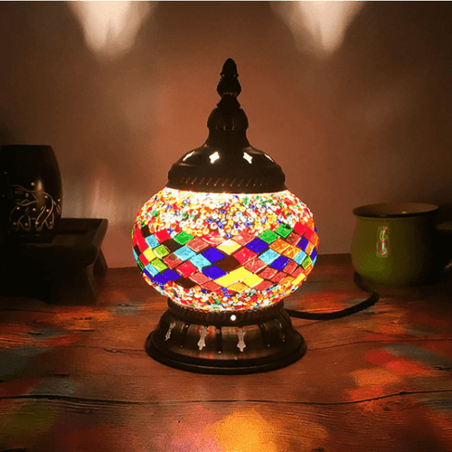 Handgefertigte Glasmosaik -Lampe
