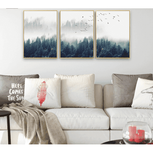 Nordic Forest Landscape HD Canvas Print Wall Art