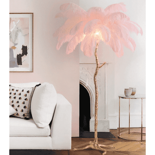 lights made with ostrich feathers