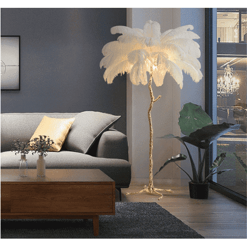 ostrich feather floor lamp