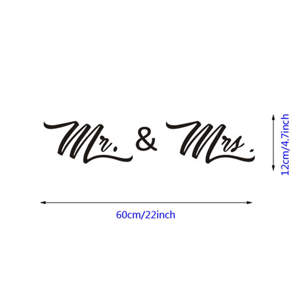 Mr. & Mrs. Removable Vinyl Wall Sticker