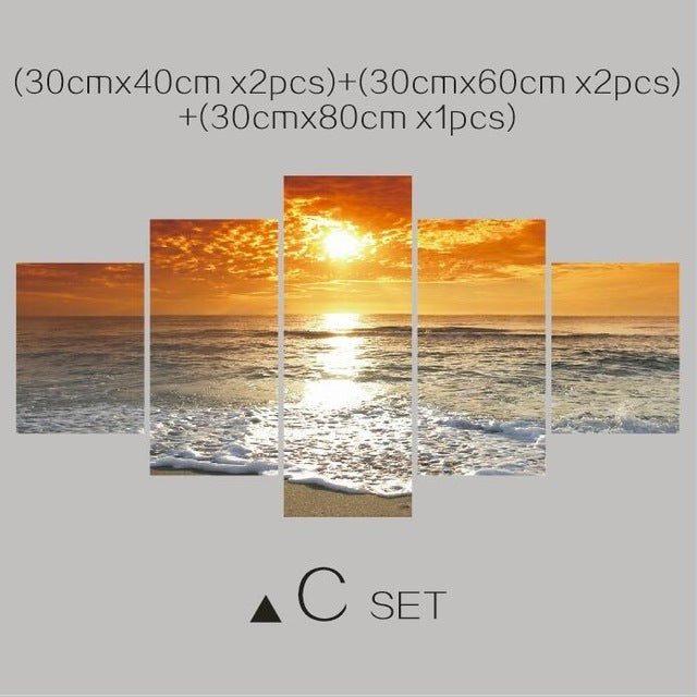 5 -teilige Leinwand Art HD Print Seascape Beach
