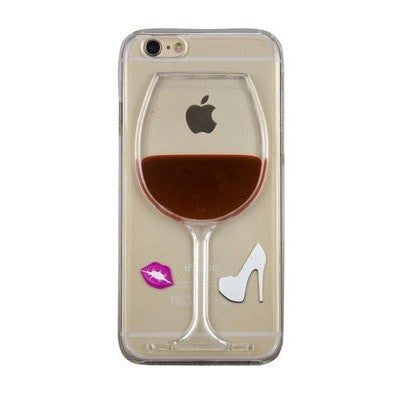 Custodia per telefono in vetro di vino rosso per iPhone X 4 5s SE 6 6s 7 Plus 8Plus